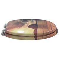 Zachte sluit toiletbril Oranje 44 x 38 cm MDF-plaat 3