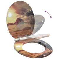 Zachte sluit toiletbril Oranje 44 x 38 cm MDF-plaat 9