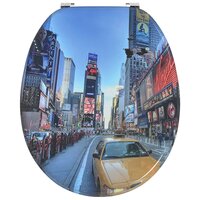 Zachte sluit toiletbril Multikleur 44 x 38 cm MDF-plaat 4