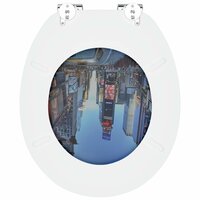 Zachte sluit toiletbril Multikleur 44 x 38 cm MDF-plaat 8