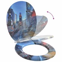 Zachte sluit toiletbril Multikleur 44 x 38 cm MDF-plaat 9