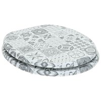 Zachte sluit toiletbril Grijs 44 x 38 cm MDF-plaat 2