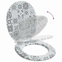 Zachte sluit toiletbril Grijs 44 x 38 cm MDF-plaat 9