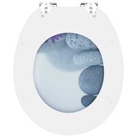 Zachte sluit toiletbril Grijs 44 x 38 cm MDF-plaat 8