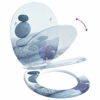 Zachte sluit toiletbril Grijs 44 x 38 cm MDF-plaat 9