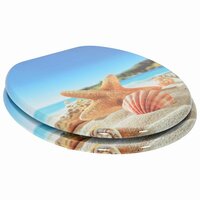 Zachte sluit toiletbril Lichtblauw 44 x 38 cm MDF-plaat 2