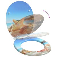 Zachte sluit toiletbril Lichtblauw 44 x 38 cm MDF-plaat 9