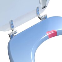 Zachte sluit toiletbril Blauw 44 x 38 cm MDF-plaat 5