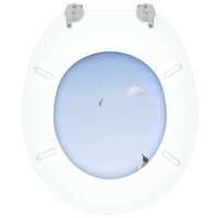 Zachte sluit toiletbril Blauw 44 x 38 cm MDF-plaat 8