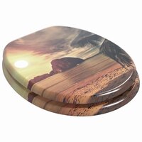 Zachte sluit toiletbril Oranje 44 x 38 cm MDF-plaat 2