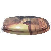 Zachte sluit toiletbril Oranje 44 x 38 cm MDF-plaat 3