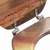 Zachte sluit toiletbril Oranje 44 x 38 cm MDF-plaat 5