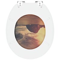 Zachte sluit toiletbril Oranje 44 x 38 cm MDF-plaat 8