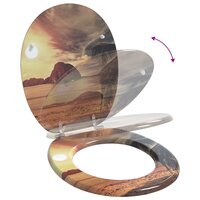 Zachte sluit toiletbril Oranje 44 x 38 cm MDF-plaat 9