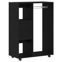 Kledingkast Zwart Eiken 80x40x110 cm Bewerkt Hout 7