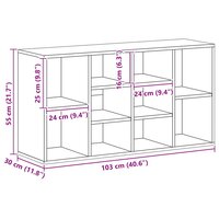 Schoenenbank 103x30x55 cm bewerkt hout wit 7