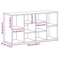 Schoenenbank 103x30x55 cm bewerkt hout zwart 7