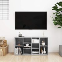 Schoenenbank 103x30x55 cm bewerkt hout betongrijs 4