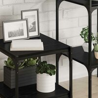 Boekenplank Bord 4 pcs Zwart 40 x 40 x 1,5 cm Bewerkt hout 4