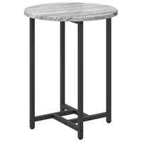 Bijzettafelset 2 pcs Grijs Sonoma en Zwart 6