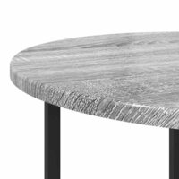 Bijzettafelset 2 pcs Grijs Sonoma en Zwart 7