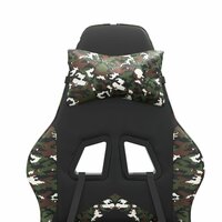 Gamestoel draaibaar kunstleer zwart en camouflage 8