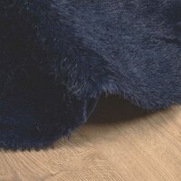 Hoogpolig vloerkleed NAVARRA 100x100 cm polyester marineblauw 5