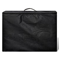 Inklapbare massagetafel 2 zones met houten frame (zwart) 2