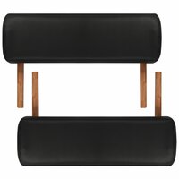 Inklapbare massagetafel 3 zones met houten frame (zwart) 7