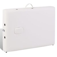 Inklapbare massagetafel 3 zones met houten frame (creme) 6