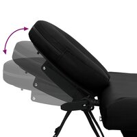 Massagetafel met 4 zones inklapbaar aluminum frame zwart 8