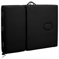 Massagetafel met 4 zones inklapbaar aluminum frame zwart 9