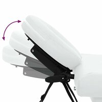 Massagetafel inklapbaar met aluminium frame (vier delen / cr&egrave;mewit) 7