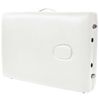 Massagetafel 10 cm dik 2 zones inklapbaar wit 9