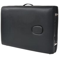 Massagetafel inklapbaar 2 zones 10 cm dik zwart 9