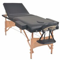 Massagetafel- en krukset inklapbaar 3 zones 10 cm dik wit 3