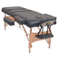 Massagetafel- en krukset inklapbaar 3 zones 10 cm dik wit 4