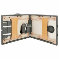 Massagetafel met 2 zones 186x68 cm houten frame antraciet 8