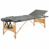 Massagetafel met 3 zones 186x68 cm houten frame antraciet 2