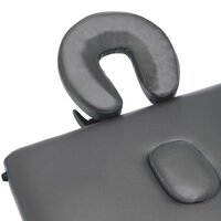 Massagetafel met 3 zones 186x68 cm houten frame antraciet 6