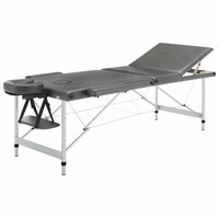 Massagetafel met 3 zones 186x68 cm aluminium frame antraciet 2