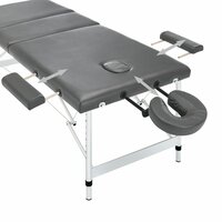 Massagetafel met 3 zones 186x68 cm aluminium frame antraciet 3