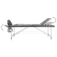 Massagetafel met 3 zones 186x68 cm aluminium frame antraciet 5