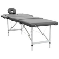 Massagetafel met 4 zones 186x68 cm aluminium frame antraciet 2
