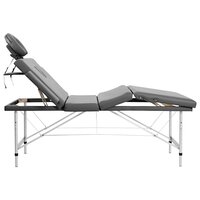 Massagetafel met 4 zones 186x68 cm aluminium frame antraciet 3