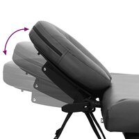Massagetafel met 4 zones 186x68 cm aluminium frame antraciet 4