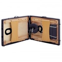 Massagetafel inklapbaar 2 zones hout paars 6