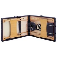 Massagetafel inklapbaar 3 zones hout paars 6