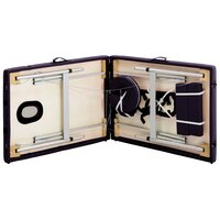 Massagetafel inklapbaar 2 zones aluminum paars 6