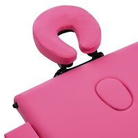 Massagetafel inklapbaar 3 zones aluminum roze 5